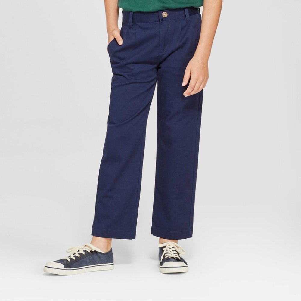 NWT Cat & Jack Boys  Flat Front (Uniform) Pants